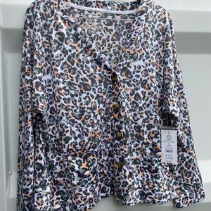 Leopard Print Button-Up Cardigan